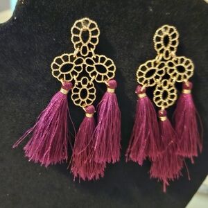 NWOT Lily pulitzer Orchid Nights cherry ganache Earrings